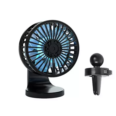 Car Summer Cooling Fan LED Light 3 Speed With Air Outlet Bracket Interior Parts • $19.70