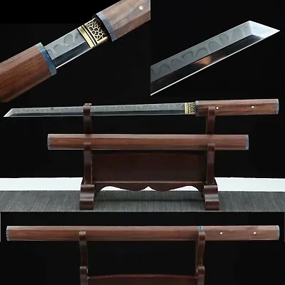 Handmade Shirasaya Samurai Wakizashi T10 Steel Clay Tempered Blade Sharp • $228.99