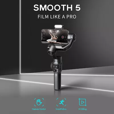 Zhiyun Smooth 5 3Axis Handheld Camera Gimbal Stabilizer Smart Tracking Antishake • $254