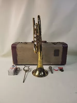 Antique Martin Indian Coronet With 2 Mouthpieces Elkhart IN USA Project Decor  • $300