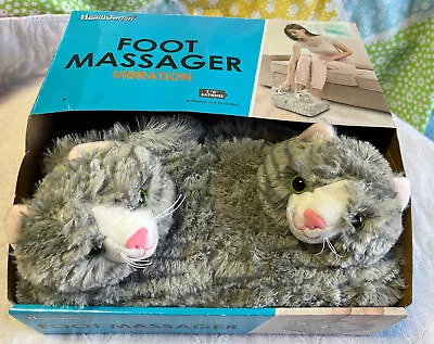 New Health Touch Vibration Foot Massager Plush Cat Slippers • $29.50