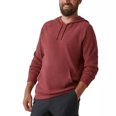 BASS OUTDOOR Mens Waffle Knit Pullover Sweatshirt Hoodie BHFO 0874 • $8.99