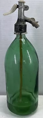 Vintage Green APA GAZOASA Seltzer Water Soda Bottle 13  Tall 1000 STAS 3249-65 • $19.99