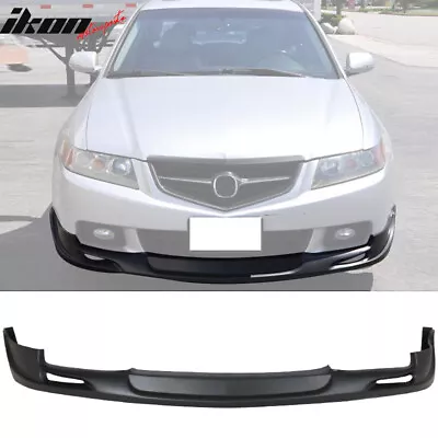 Fits 04-05 Acura TSX Mugen Style Front Bumper Lip Spoiler Unpainted Black PU • $124.99