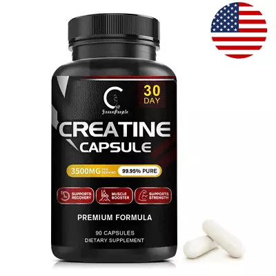 3500mg Per Serving CREATINE Monohydrate Pills  Muscle Growth Building Supplement • $14.99