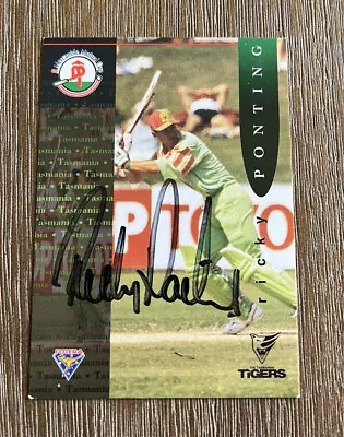 $17.50 • Buy 1995/96 Ricky Ponting (Tasmania) - Hand Signed Autographed Futera Cricket Card