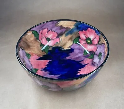 VTG H&K Tunstall Floral Peony Pansies Pottery Bowl England • $24.99