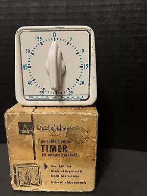 Vintage MAID OF HONOR Kitchen Timer #4659 With  Box USA Works • $20