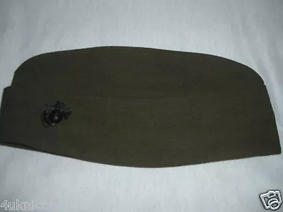 Marine Corps USMC Garrison Alpha Cover 7 1/8 With EGA POLY WOOL Kingform Cap • $30