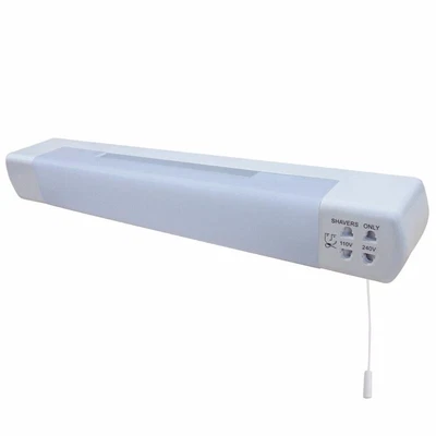 £29.99 • Buy Eterna LED Dual Voltage Bathroom Pull Cord Shaver Light & Socket A+ Energy Rated