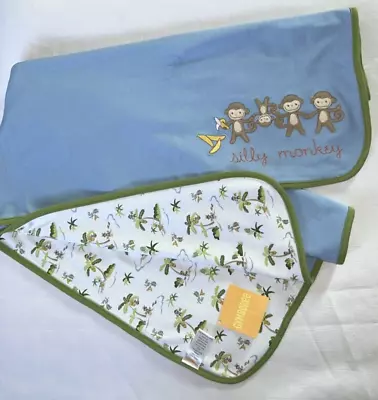 NEW 2007 Gymboree Baby Boy Silly MONKEY ISLAND Blanket Shower Gift Blue Banana • $154.95