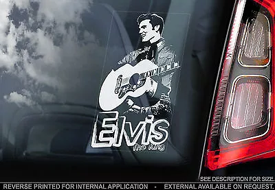 Elvis Presley - Car Window Sticker - The King Rock'n'Roll Music Sign Decal - V02 • $4.97