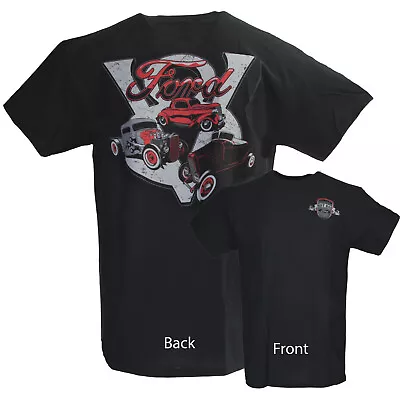 $17.99 • Buy Ford T-Shirt - Black W/ Ford Model A V8 Logo / Emblem - Hot Rod Car & Truck LG