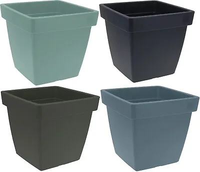 Large Plant Pot Indoor Home Outdoor Garden Square Flower Tree Plastic Planter • £15.99