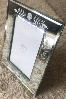 £4.99 • Buy Mirrored Glass 6 X 4 Photo Picture Frame Deco Style Home Decoration