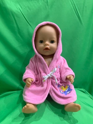 £8.99 • Buy Zapf Dolls Clothes, Baby Born Bath Time Towelling Wrap, Doll For Display Only