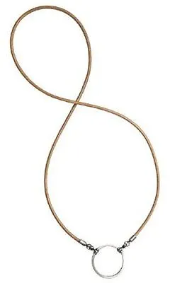 LA LOOP 705SD 25  Designer Eyeglass/Sunglass Necklace Sand Silk Stretch & Silver • $64.95