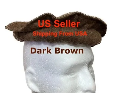 Afghan Pakistan Chitrali Pashtun Tribal Pakol Cap Tupi Kufi Topi Hat Dark Brown • $19.95