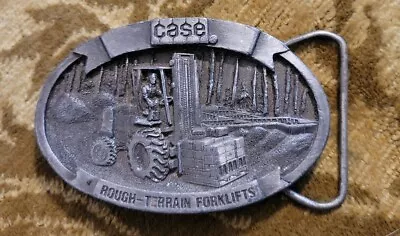 Case Rough Terrain Forklift 1988 Pewter Belt Buckle Construction • $35