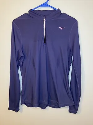 Mizuno Women’s Half Zip Long Sleeve Pullover Shirt Purple Breath Thermal Running • $19.99