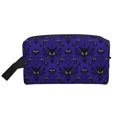 Haunted Mansion Purple Wallpaper (Glowing Eyes) Travel Bag LARGE For Toiletries • $20