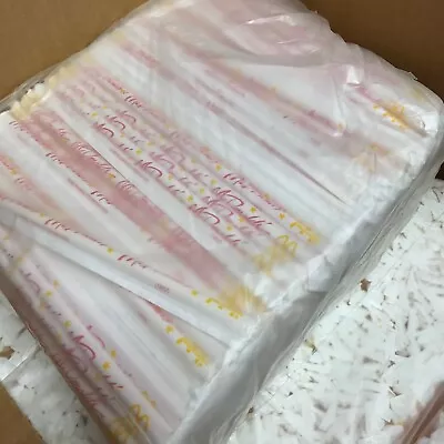 Vintage McDonalds Straws Unopened Sealed Bag Plastic Straw 1991 New 450 Pieces • $225