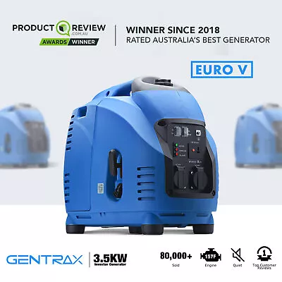 GenTrax Inverter Generator 3.5KW Max 3KW Rated Portable Silent Camping Petrol • $879