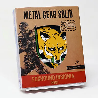 Metal Gear Solid FOXHOUND Liquid Snake Insignia Ingot Badge Figure Statue MGS • £52.25
