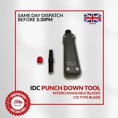 IDC Punch Push Down Insertion Tool  RJ45 RJ11 CAT3 Network Telephone Socket • £10.82