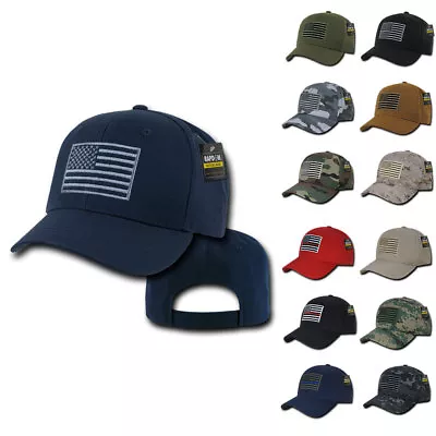 Patriotic USA American Flag Patch Tactical Operator Cotton Baseball Hats Caps • $15.95