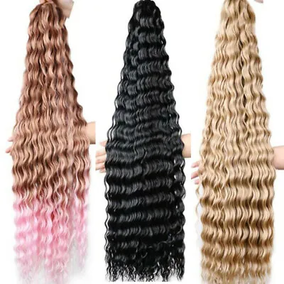 £8.54 • Buy Bundle Hair Extensions Human Deep Curly 30  Natural Water Braids Wave Crochet