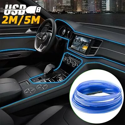 2M 5M LED Car Interior Decorative Atmosphere Wire Strip Light Accessories US • $7.99