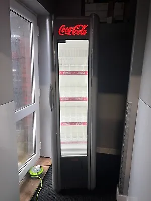 Coca Cola Silver 60s Diner Cafe Style Commercial Fridge • £400