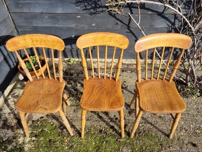 £50 • Buy Antique Elm Victorian School Farmhouse Childs Chair X4