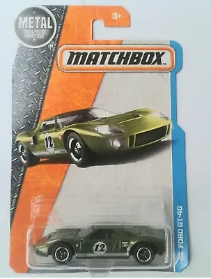 Matchbox Ford Gt-40 Metallic Green Long Carded Bubble Pack • £4.50