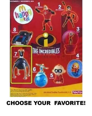 McDonald's 2004/2018 Disney The Incredibles 1 And 2 Toys-Pick Your Favorites! • $7