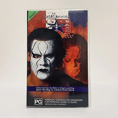 WCW The Great American Bash 2000 VHS RARE Ex Rental Wrestling VHS Tape WWF WWE • $83