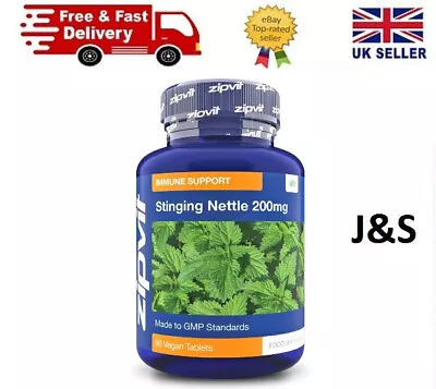 Zipvit Stinging Nettle Leaf 200mg (Urtica Dioica) 4:1 Extract 90 Vegan Tablets • £10.89