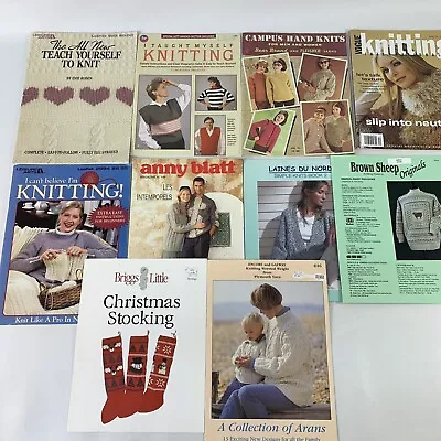 Lot Of 10 Vintage And Recent Knitting Patterns & Projects Books Leaflets • $8