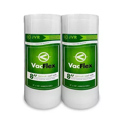 VacFlex - 8  X 50' - Premium Vacuum Sealer Rolls (2 PACK) • $20.99