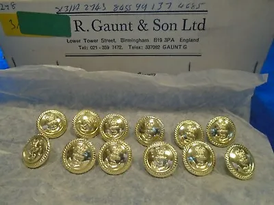 £10 • Buy 12 X New Royal Navy 19mm Anodised Gold Officers Jacket/blazer Naval Buttons
