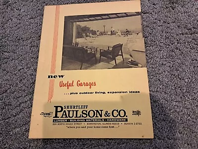 Vintage Garage Building Plans Mid-Century Modern Houses  • $9.99