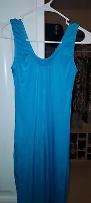 VTG 80's Teal Antron Lycra Spandex Tank Unitard;L;NWT;Rare • $37.95