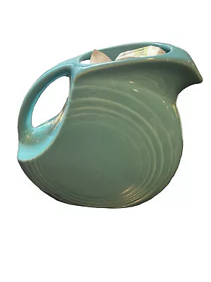 Original Vintage Fiesta Turquoise Blue Disc Water Jug / Pitcher • $39.99