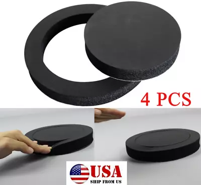 4 PCS 6.5  Black Car Door Speaker Bass Ring Foam Pad Noise Insulation Sound Coil • $16.82