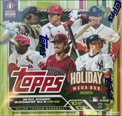 2023 Topps Holiday Baseball Mega Gift Box- Relic Or Auto Per Box! Factory Sealed • $25.97