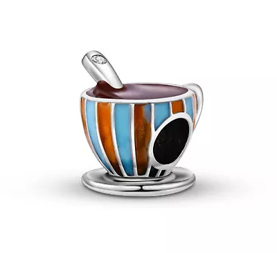 Genuine Sterling Silver 925 Coffee Charm Soup Hot Chocolate Mug Cup Saucer Tea  • £14.99