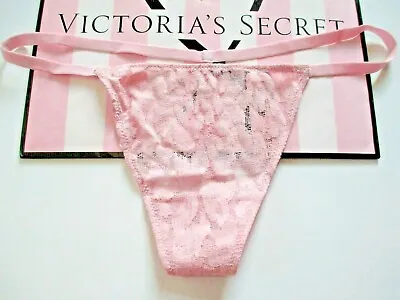 $14.99 • Buy VICTORIA'S SECRET VERY SEXY Dollhouse Pink V-String Thong Panty M L Mesh VS NWT