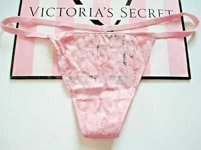 $14.99 • Buy VICTORIA'S SECRET VERY SEXY Dollhouse Pink V-String Thong Panty M L Mesh VS NWT