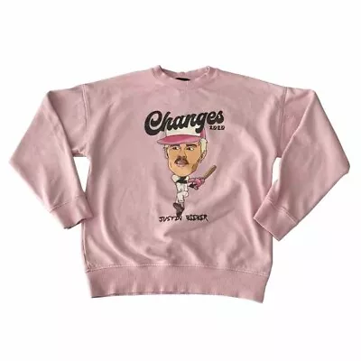 Justin Bieber Small Changes 2020 Pink Sweatshirt H&M Relaxed Fit • $12.99